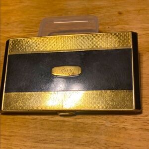 Gold and Black cigarette holder Permaplate